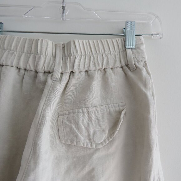 ARITZIA WILFRED Kafka Linen Blend Cropped Cargo Pants in Cream Neutral Size US 0 - Picture 12 of 15